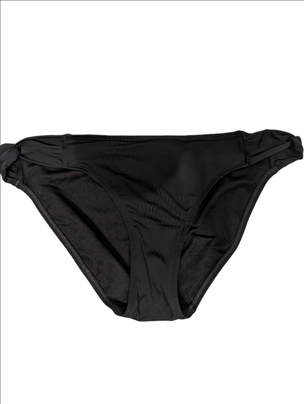 ​la Vie en Rose Aqua Solid Black Classic Bikini Swim Bottoms Women's Size Large